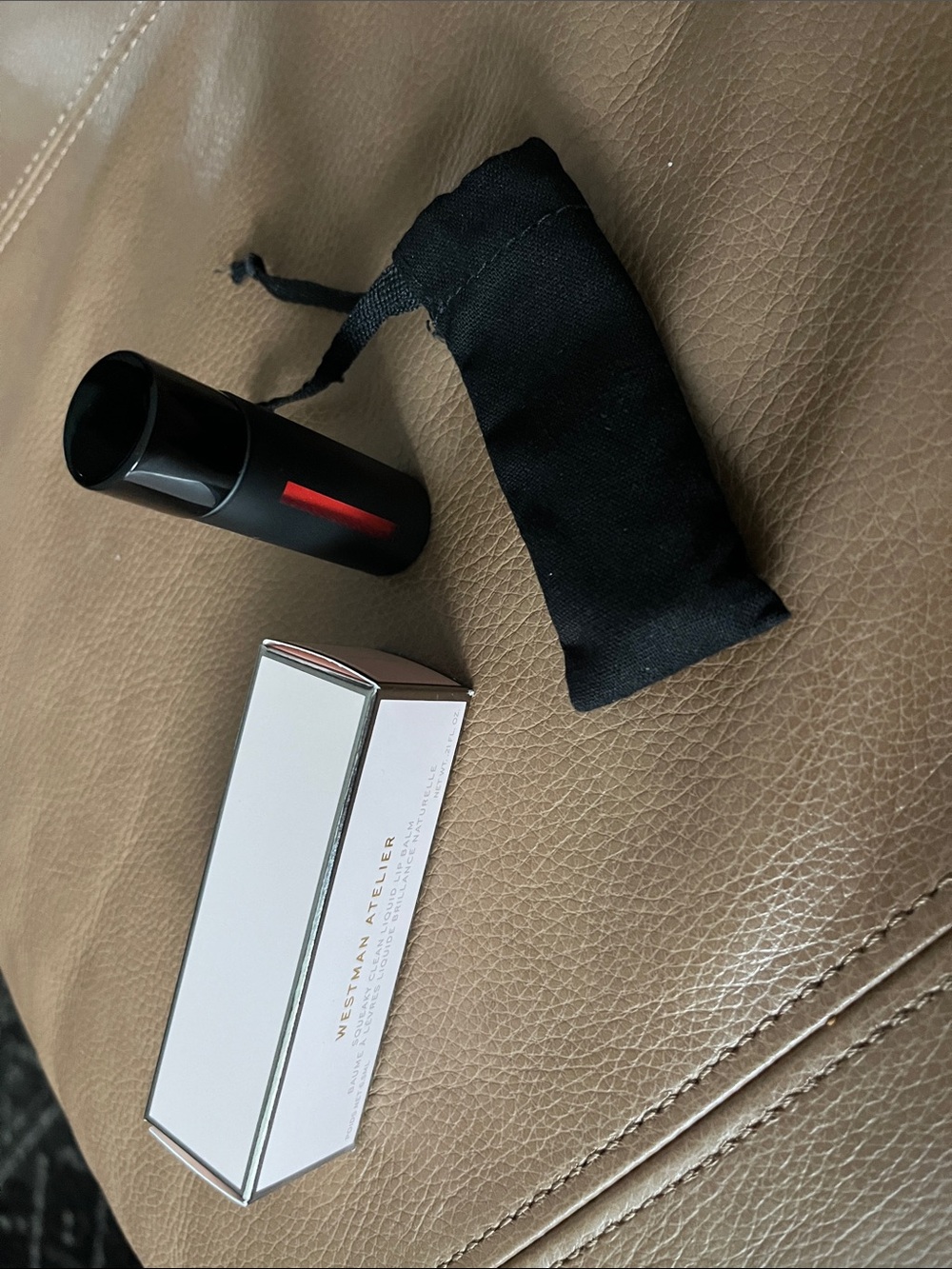 Westman Atelier Squeaky Clean Lip Gloss with Pouch in box in Popsicle